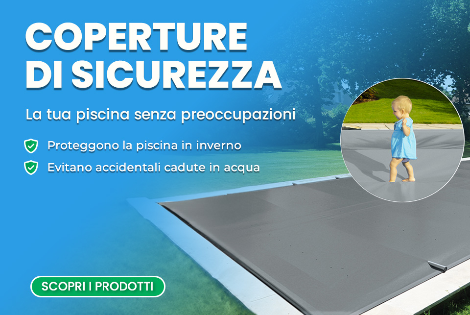 Promozione coperture di sicurezza per piscina e coperture a barre